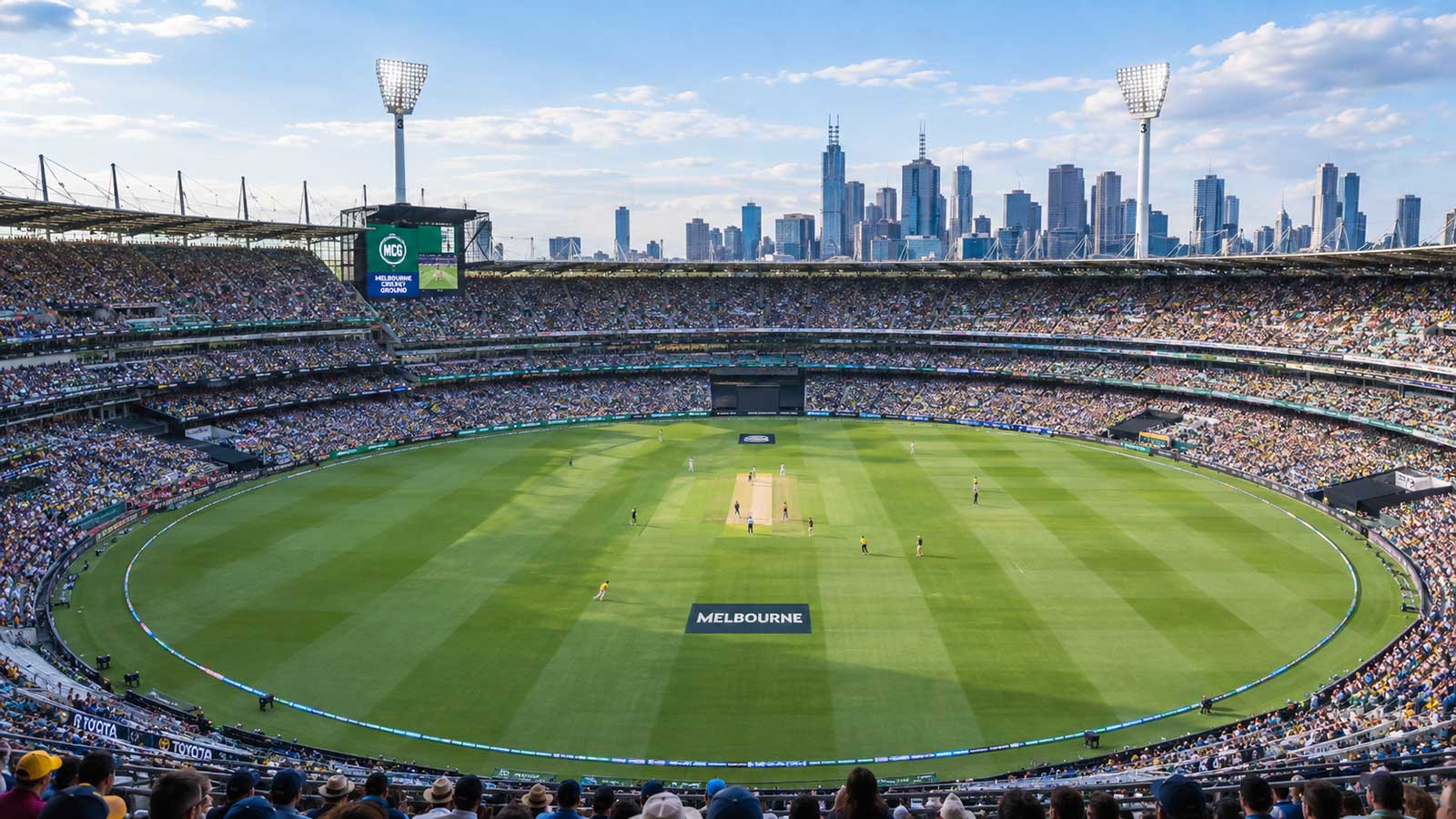 The Melbourne Cricket Ground packed with spectators