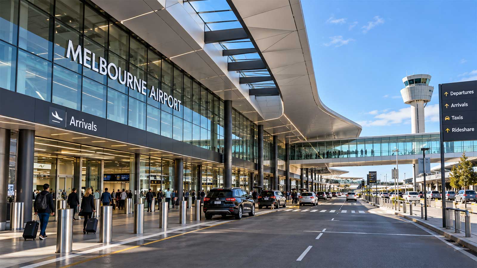 Melbourne Airport terminal building at Tullamarine